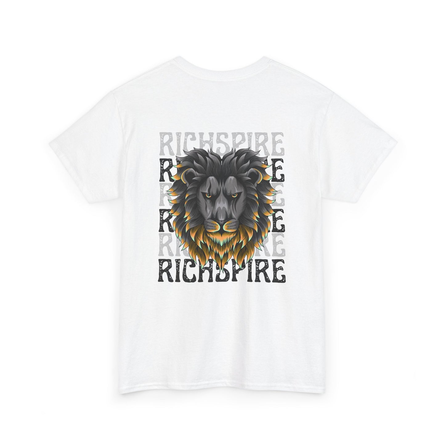 RichSpire™️ Unisex Heavy Cotton Tee – Luxe Script Logo Graphic T-Shirt