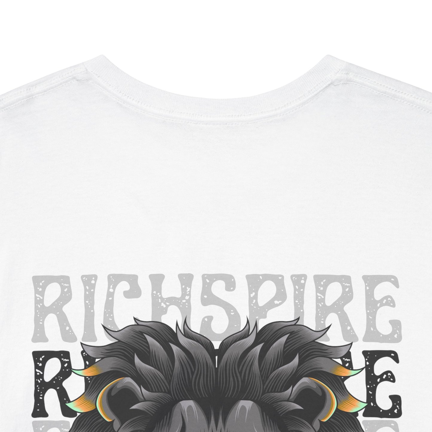 RichSpire™️ Unisex Heavy Cotton Tee – Luxe Script Logo Graphic T-Shirt