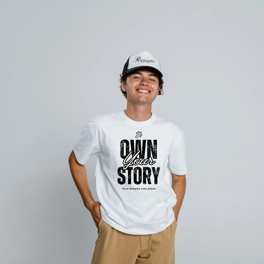 RichSpire™️ “Own Your Story” Unisex Graphic Tee – Turn Dreams into Plans