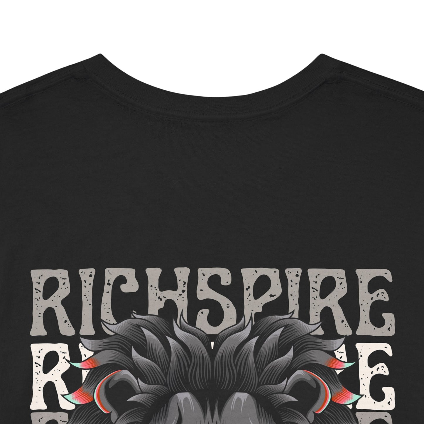 RichSpire™️ Unisex Heavy Cotton Tee – Luxe Script Logo Graphic T-Shirt