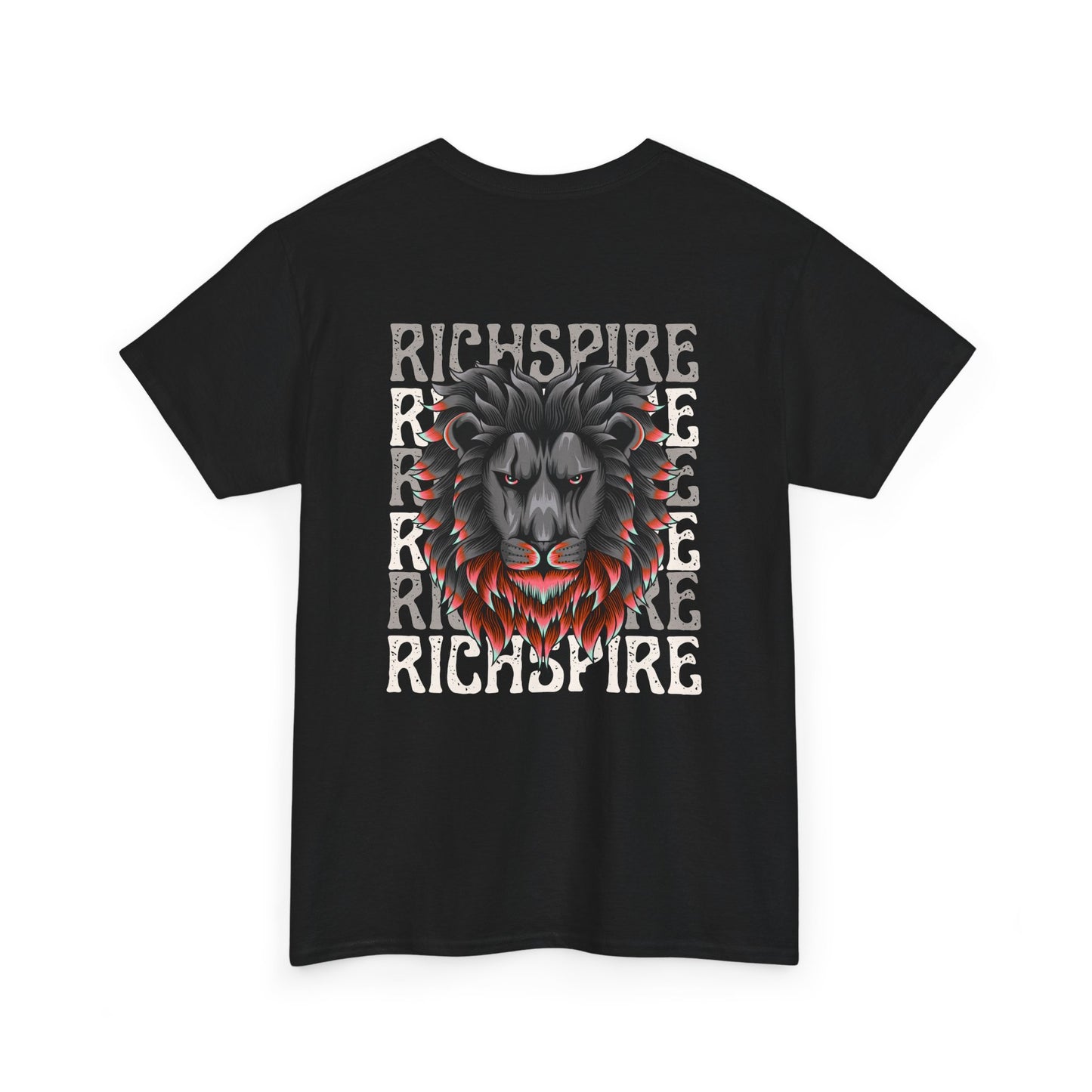 RichSpire™️ Unisex Heavy Cotton Tee – Luxe Script Logo Graphic T-Shirt