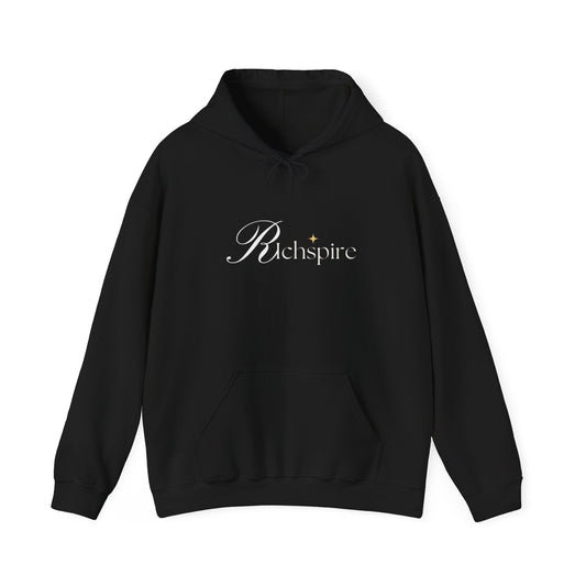 RichSpire™️ Unisex Heavy-Blend Hooded Sweatshirt – Luxe Script Logo