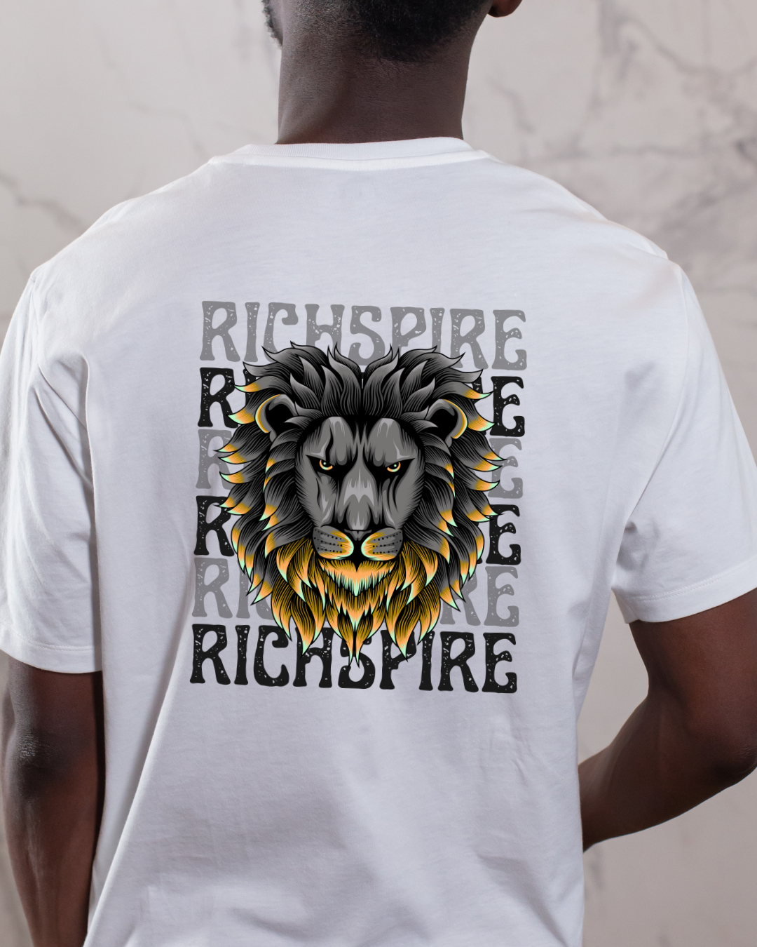 RichSpire™️ Unisex Heavy Cotton Tee – Luxe Script Logo Graphic T-Shirt